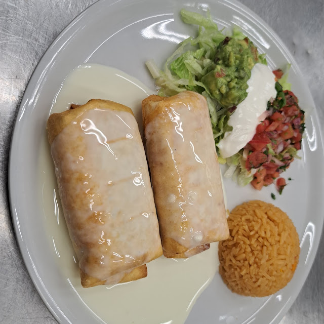 L-Chimichanga Rice and Beans