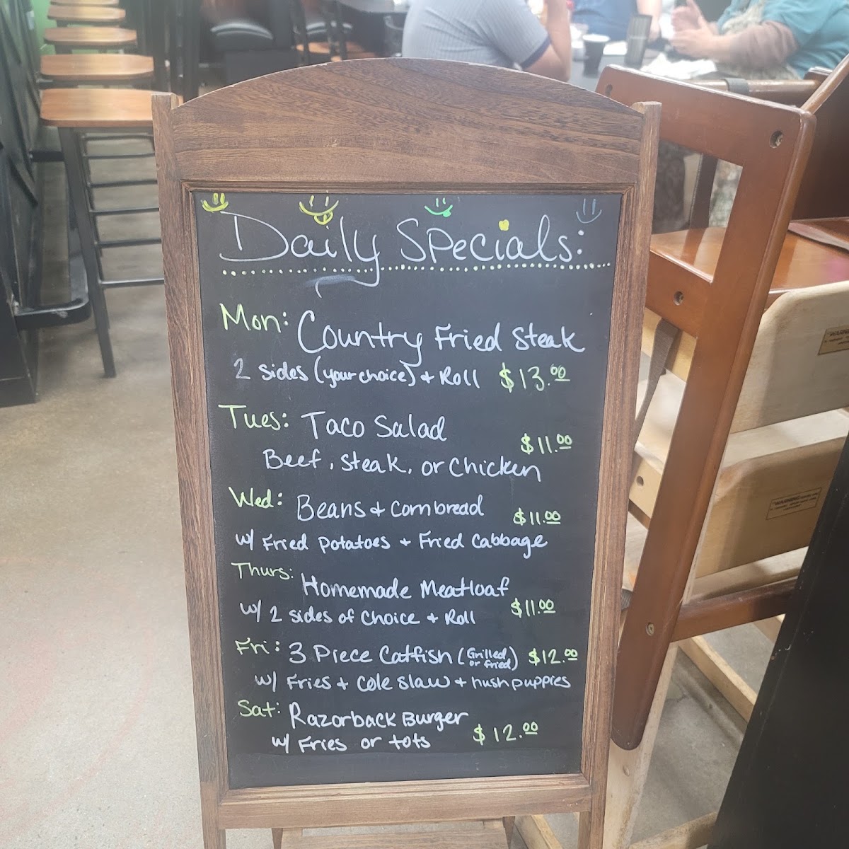 Ozark mountain grill menu board