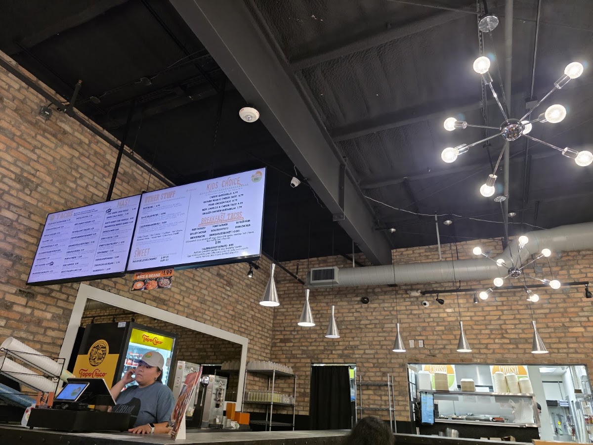 Crush Taco menu board