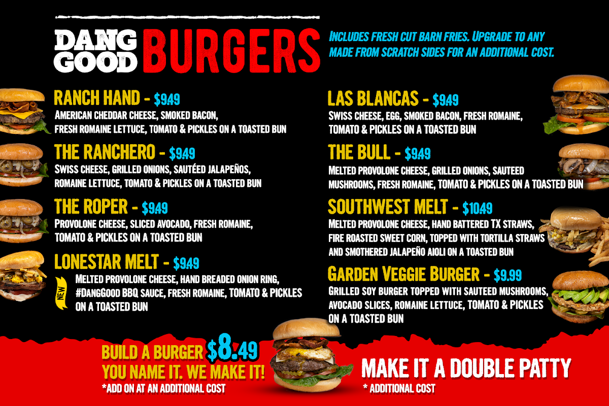 Wing Barn McColl menu board