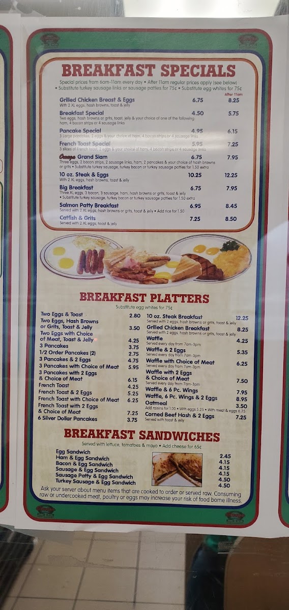 Omega Grill menu board