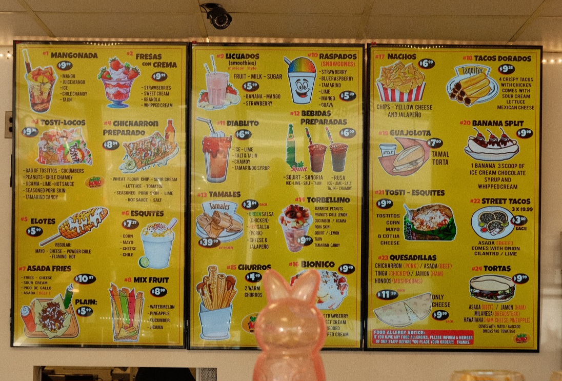 El Antojo Loko menu board