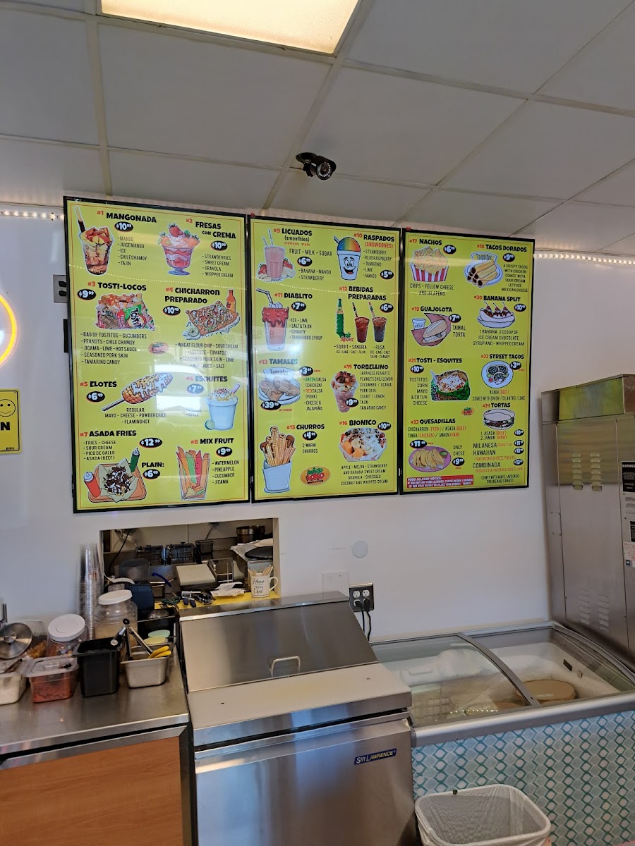 El Antojo Loko menu board