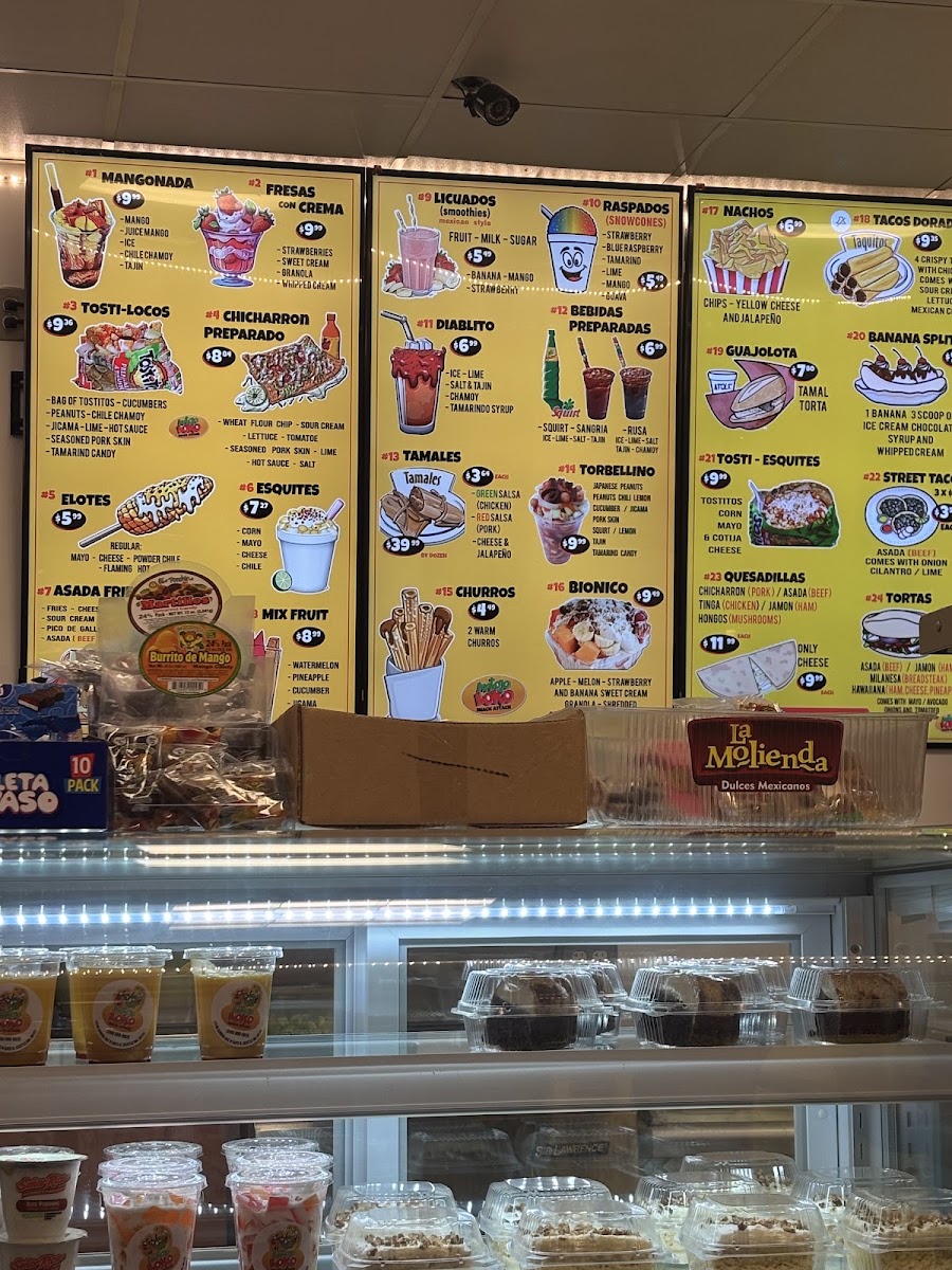 El Antojo Loko menu board