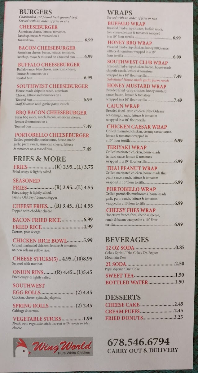 Blazing Hibachi & Wings menu board