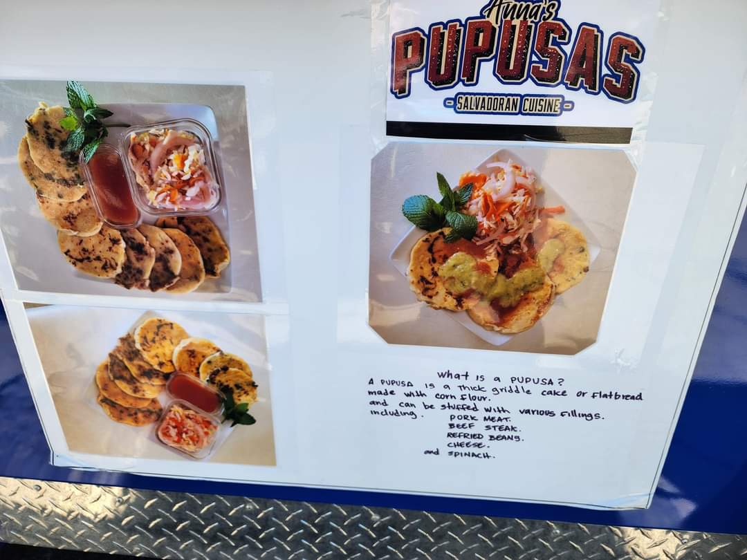 Anna’s Pupusas menu board