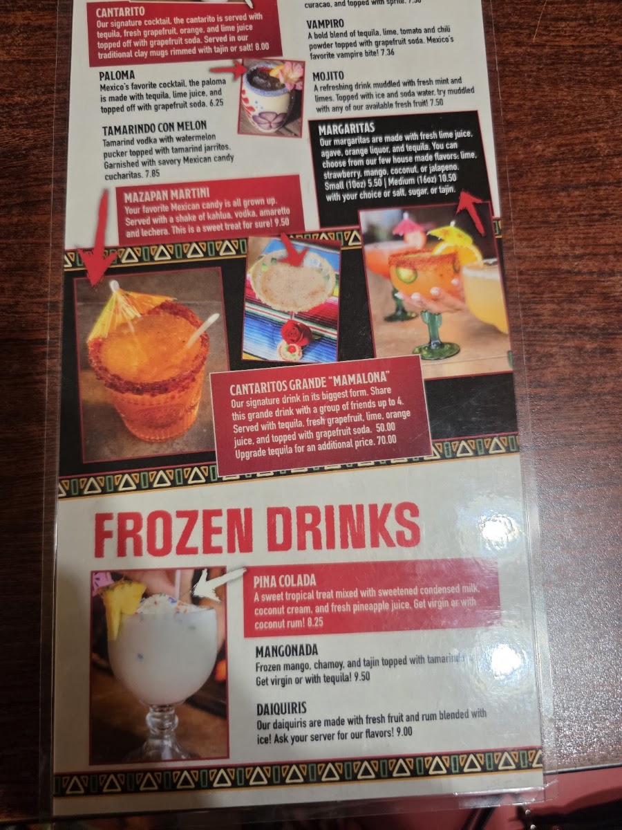 Mi Promesa Authentic Mexican Food menu board