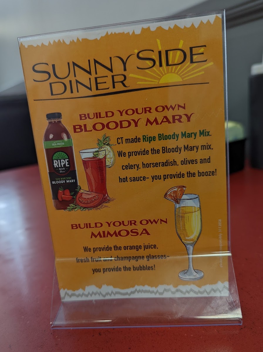 Sunnyside menu board