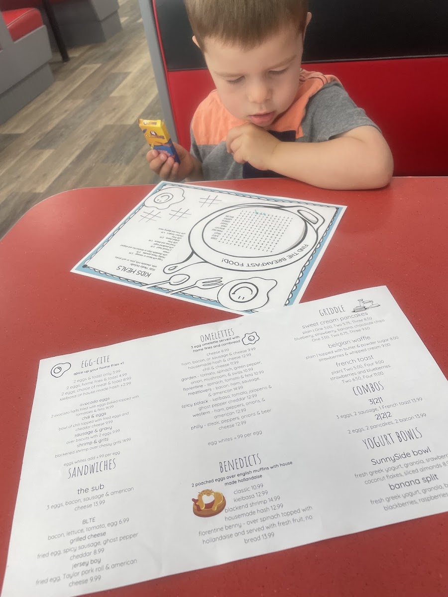 Sunnyside menu board