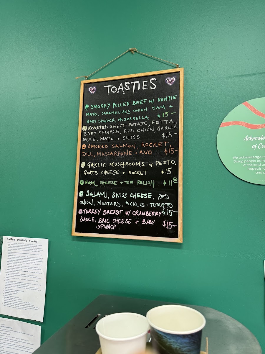 Little Village Co. menu board
