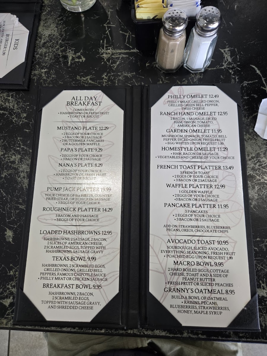Table Cafe menu board