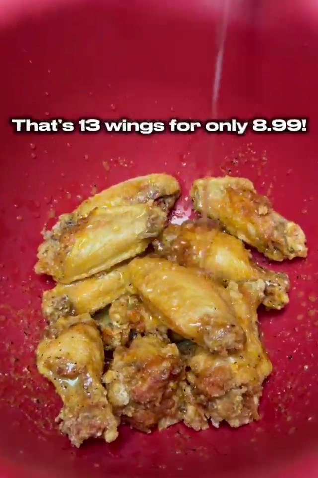 67 flavors Wings & Burgers menu board