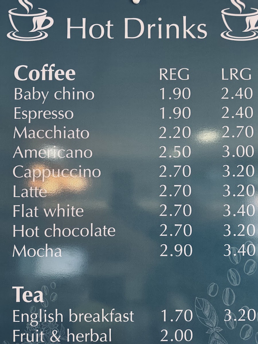 Leigh Grill & Café menu board
