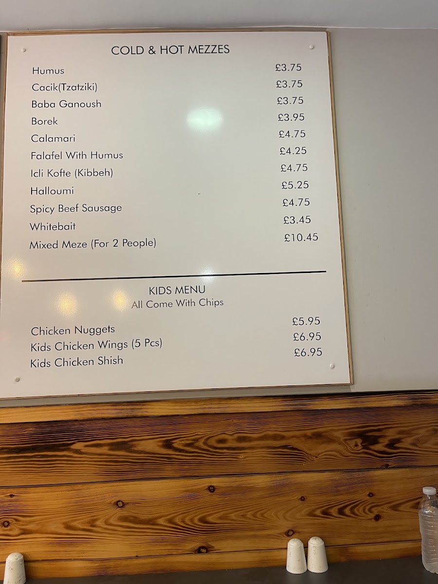 Leigh Grill & Café menu board