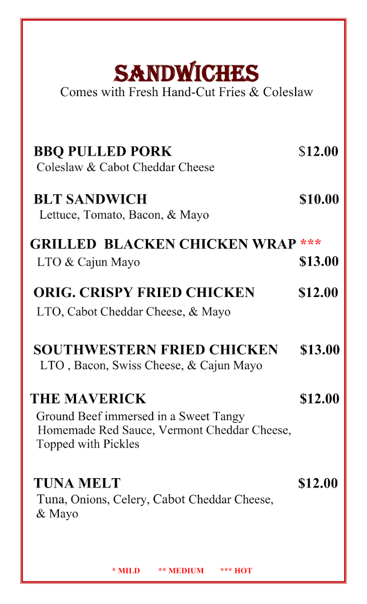 MULTITUDE TAKEAWAY RESTAURANT menu board