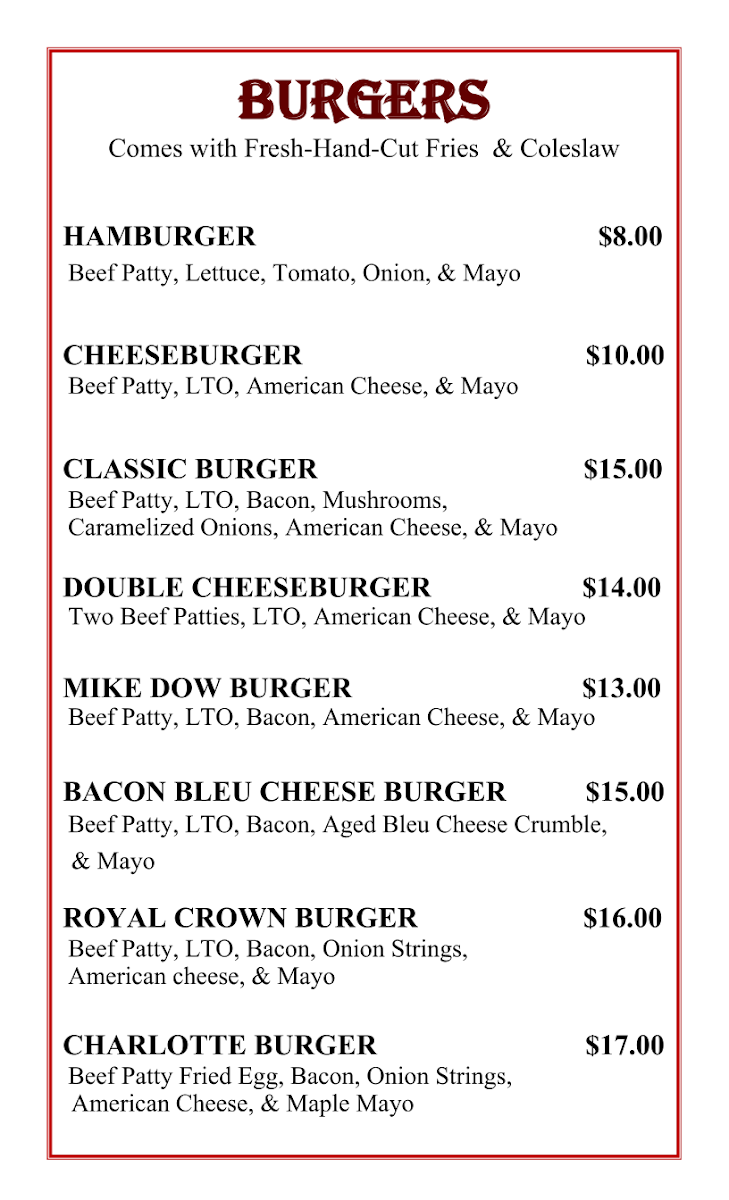 MULTITUDE TAKEAWAY RESTAURANT menu board