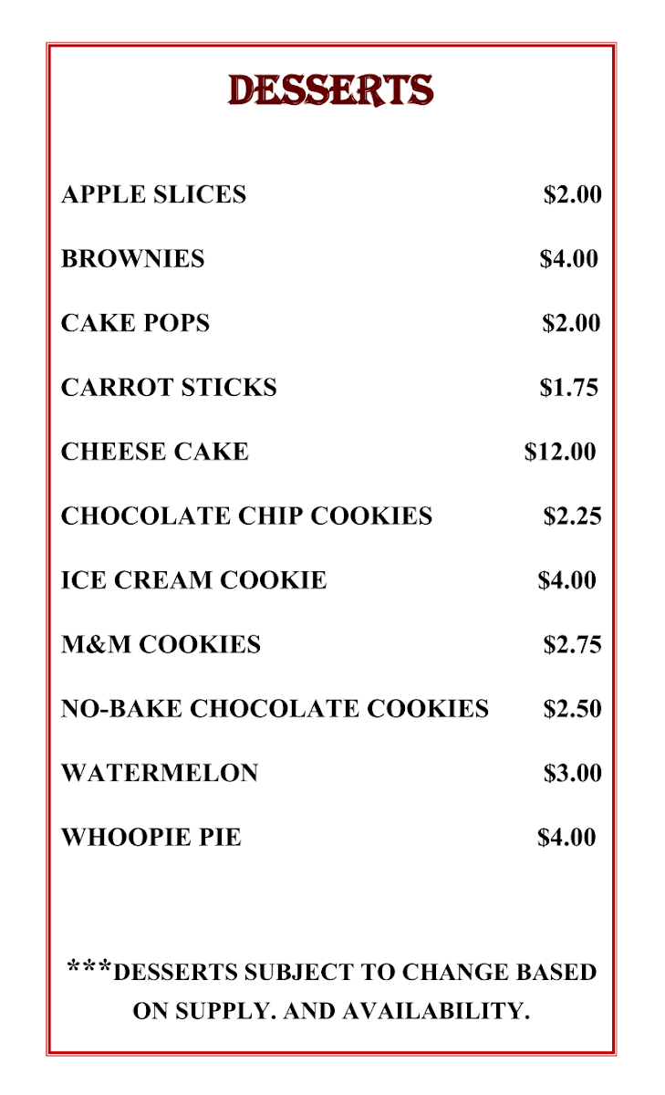 MULTITUDE TAKEAWAY RESTAURANT menu board