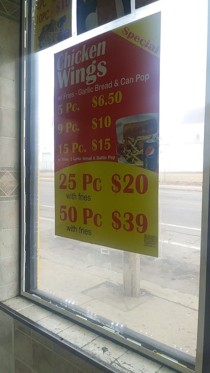 American Subs menu board
