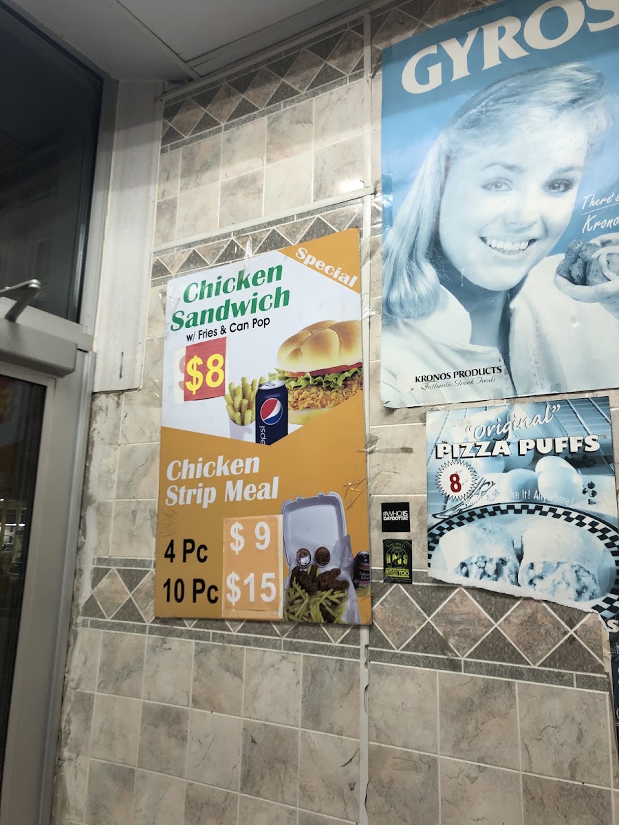 American Subs menu board