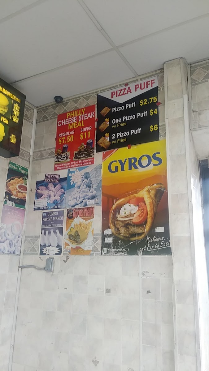 American Subs menu board
