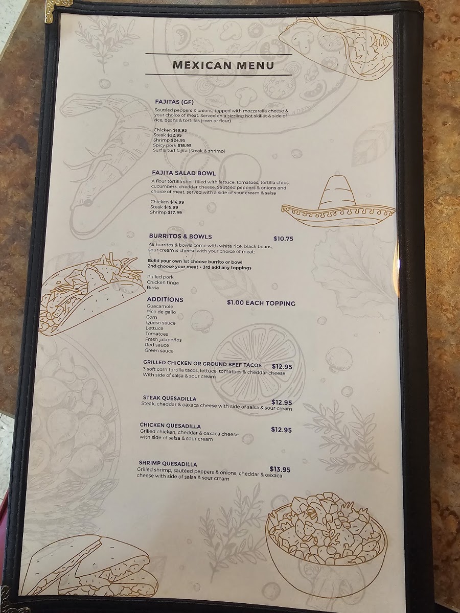 Damian’s Eatery menu board
