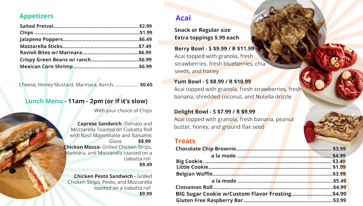 Straws menu board