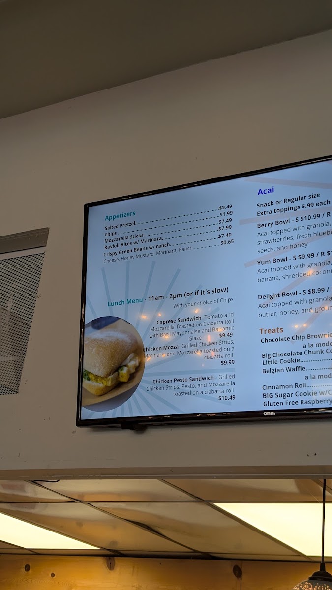 Straws menu board
