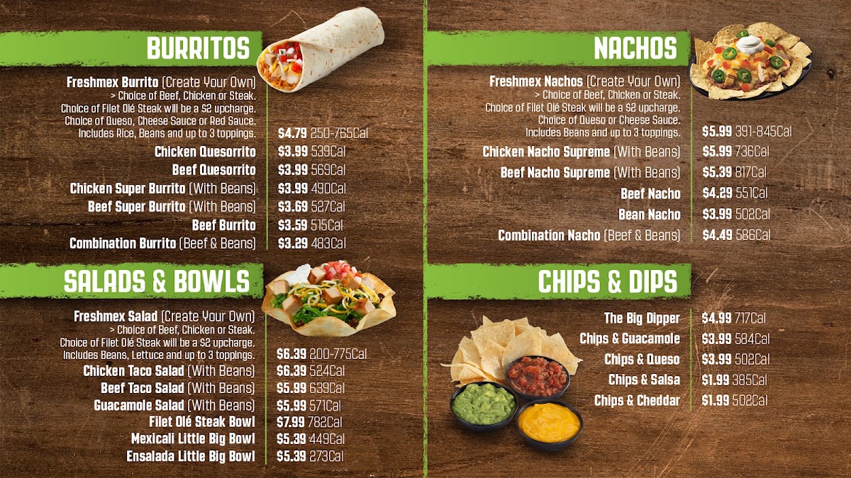 Taco Mayo menu board
