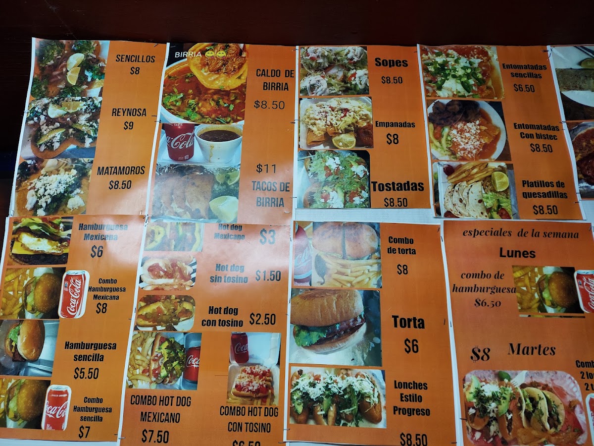 Rinconsito del taco menu board