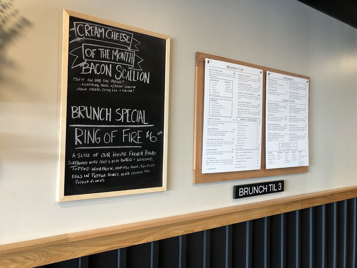 Chrissy Beanz Bakery & Café - Watertown menu board