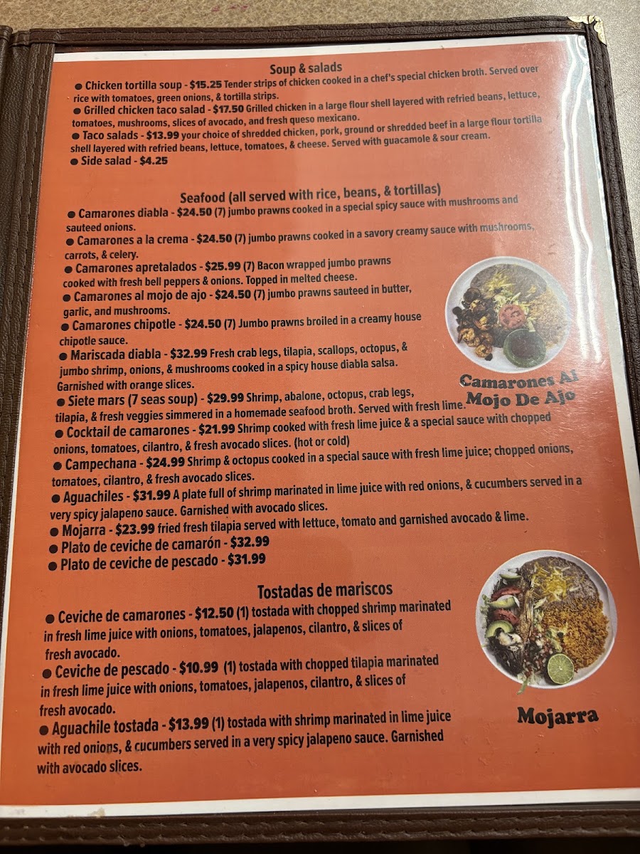 Mi Lindo Jalisco | Mexican menu board