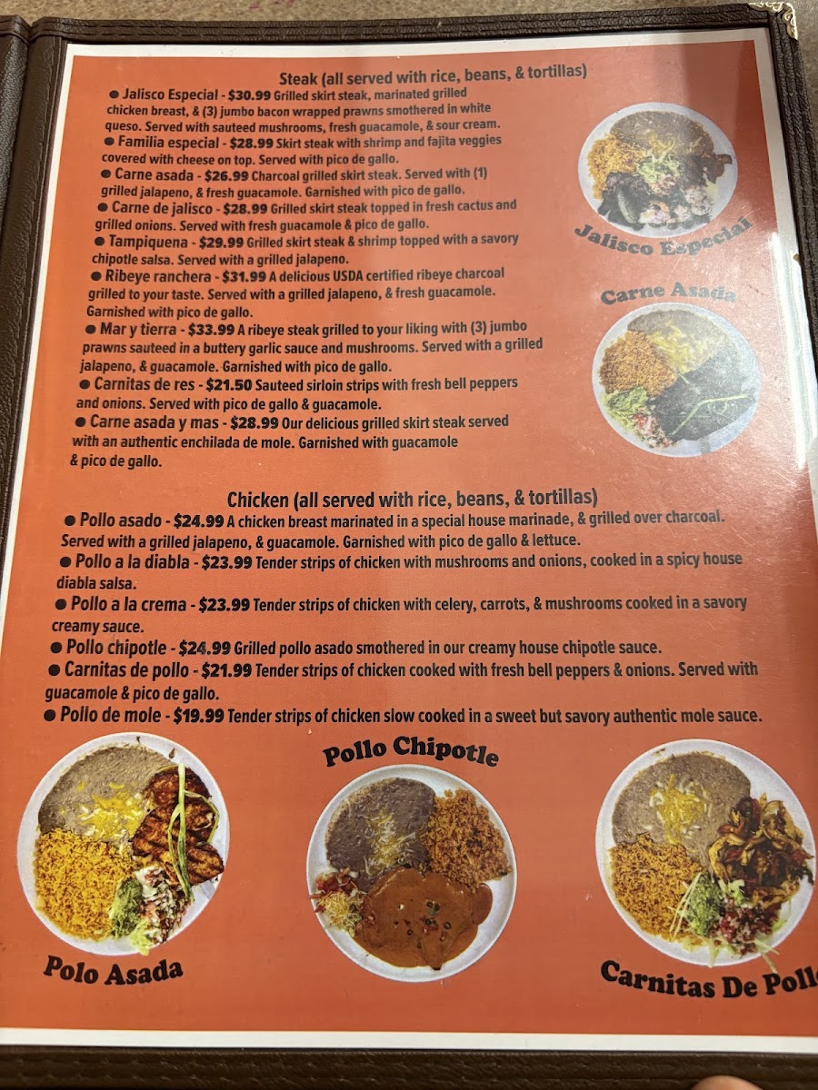 Mi Lindo Jalisco | Mexican menu board