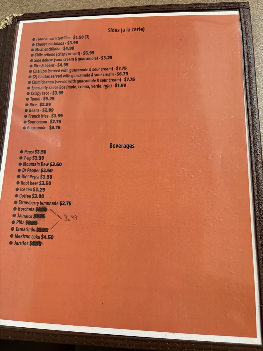 Mi Lindo Jalisco | Mexican menu board