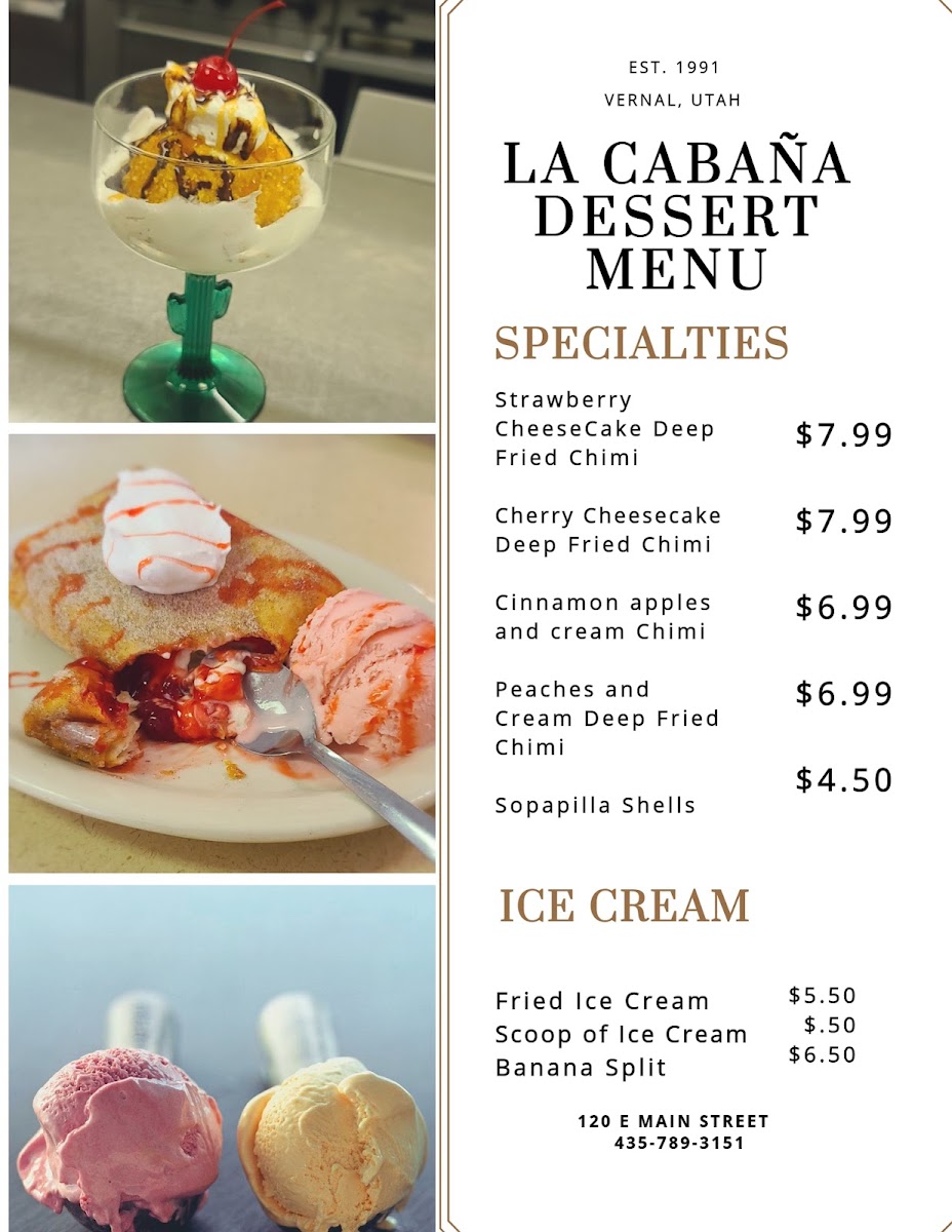 La Cabaña Restaurant | Mexican menu board