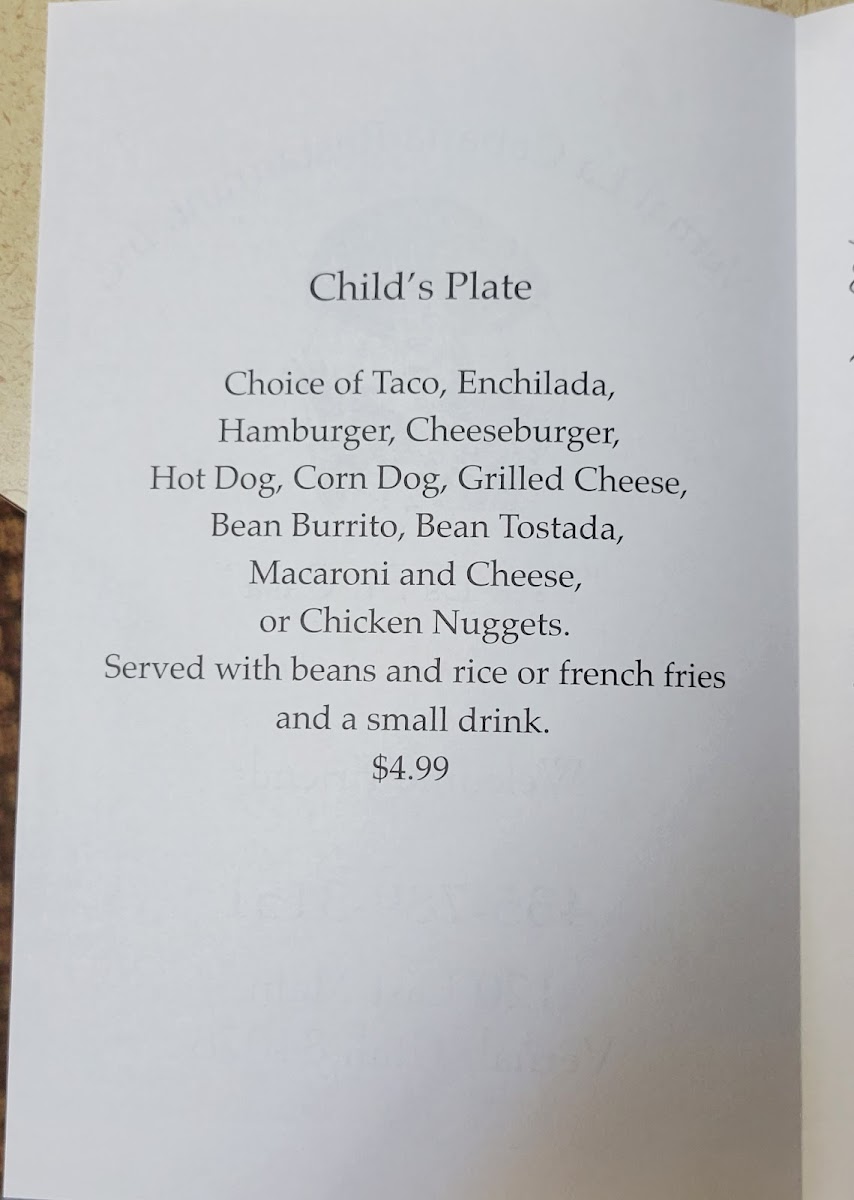 La Cabaña Restaurant | Mexican menu board