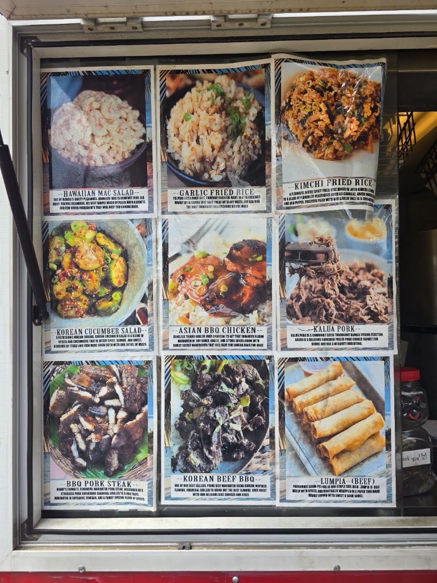 Something Asian menu board