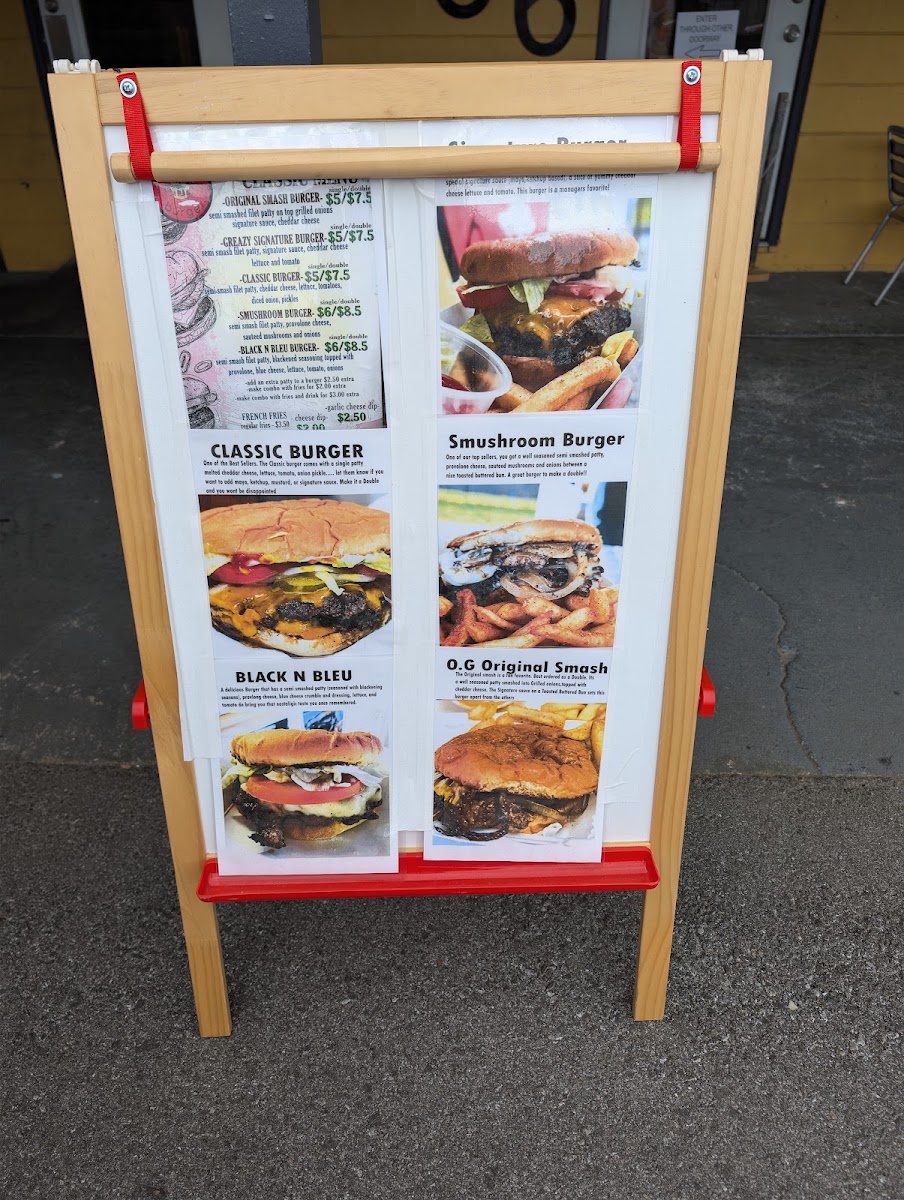 Something Asian menu board