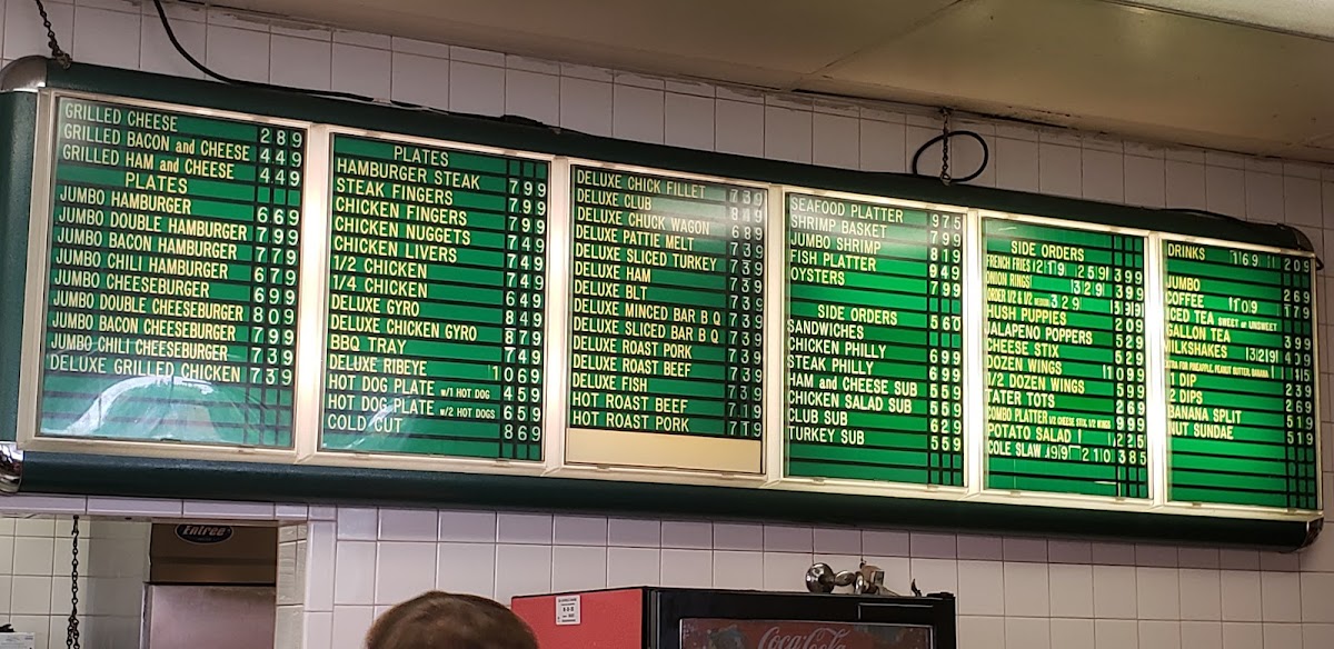 Clock Drive-In menu board