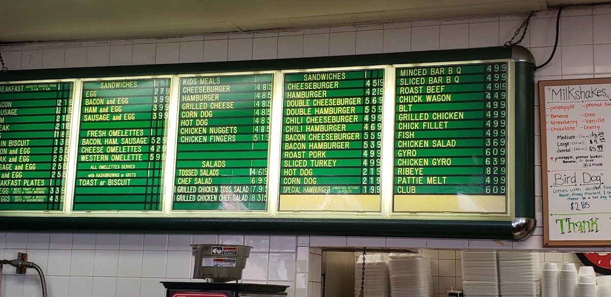 Clock Drive-In menu board