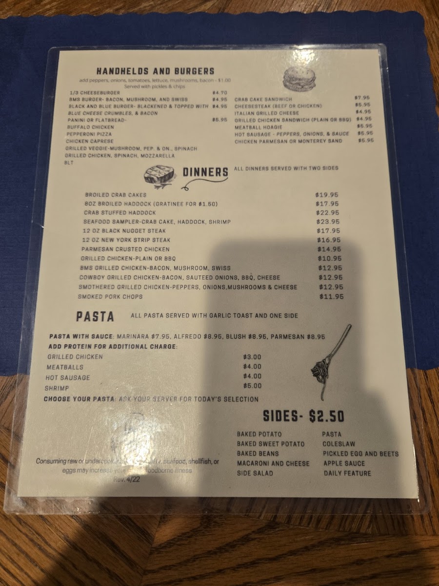 2 & 1/2 Street Eats menu board