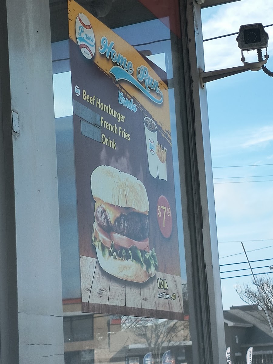 Bases Burgers menu board