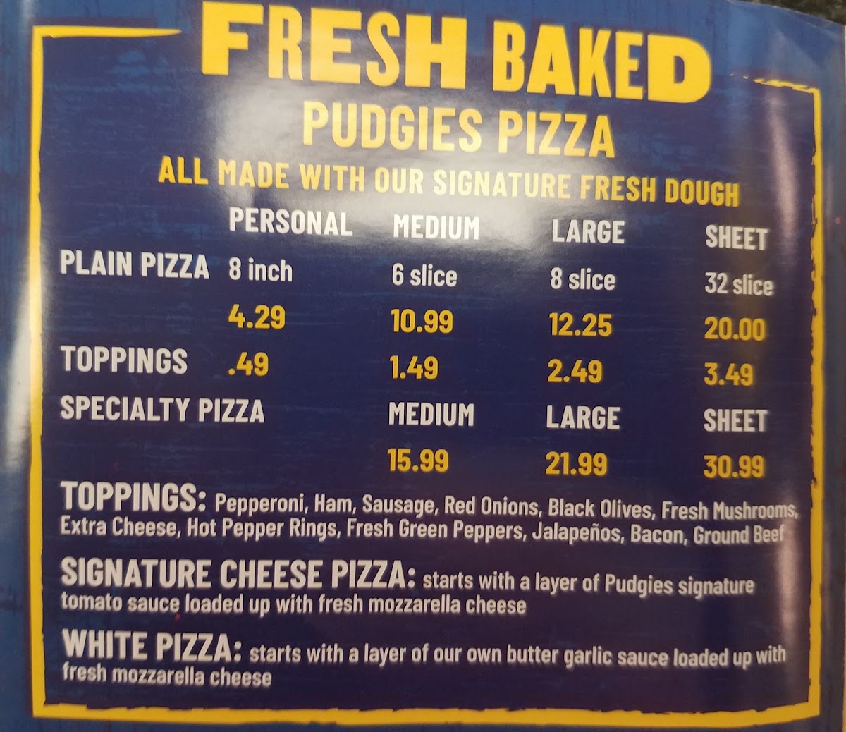 Pugies Pizza
