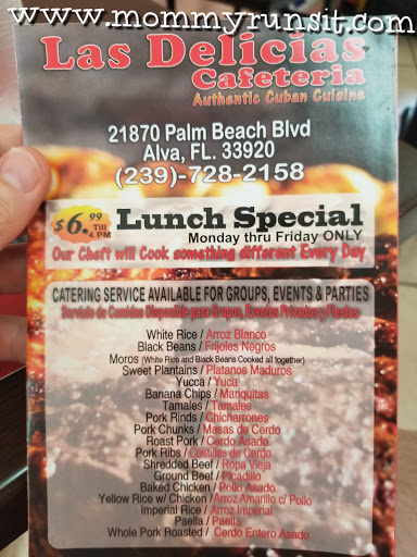 Cafe' Cubano menu board