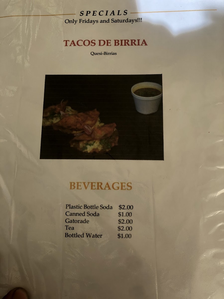 Papa Nachos menu board
