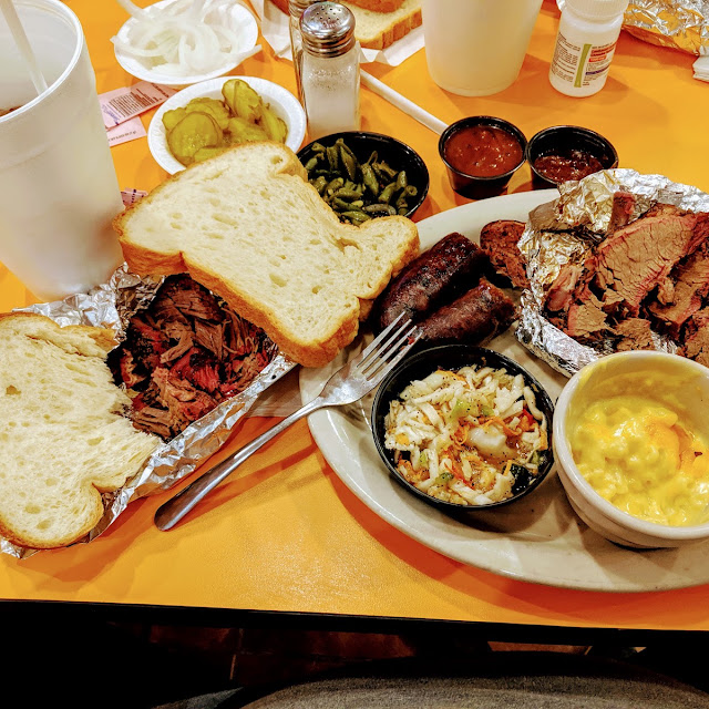 Brisket and BBQ Sausage Plate