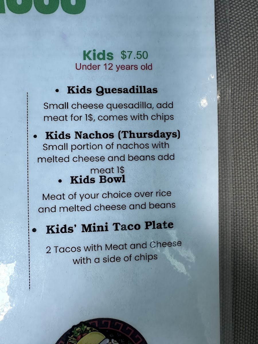 GPI Los Tacos / Mobile FOOD TRUCK menu board