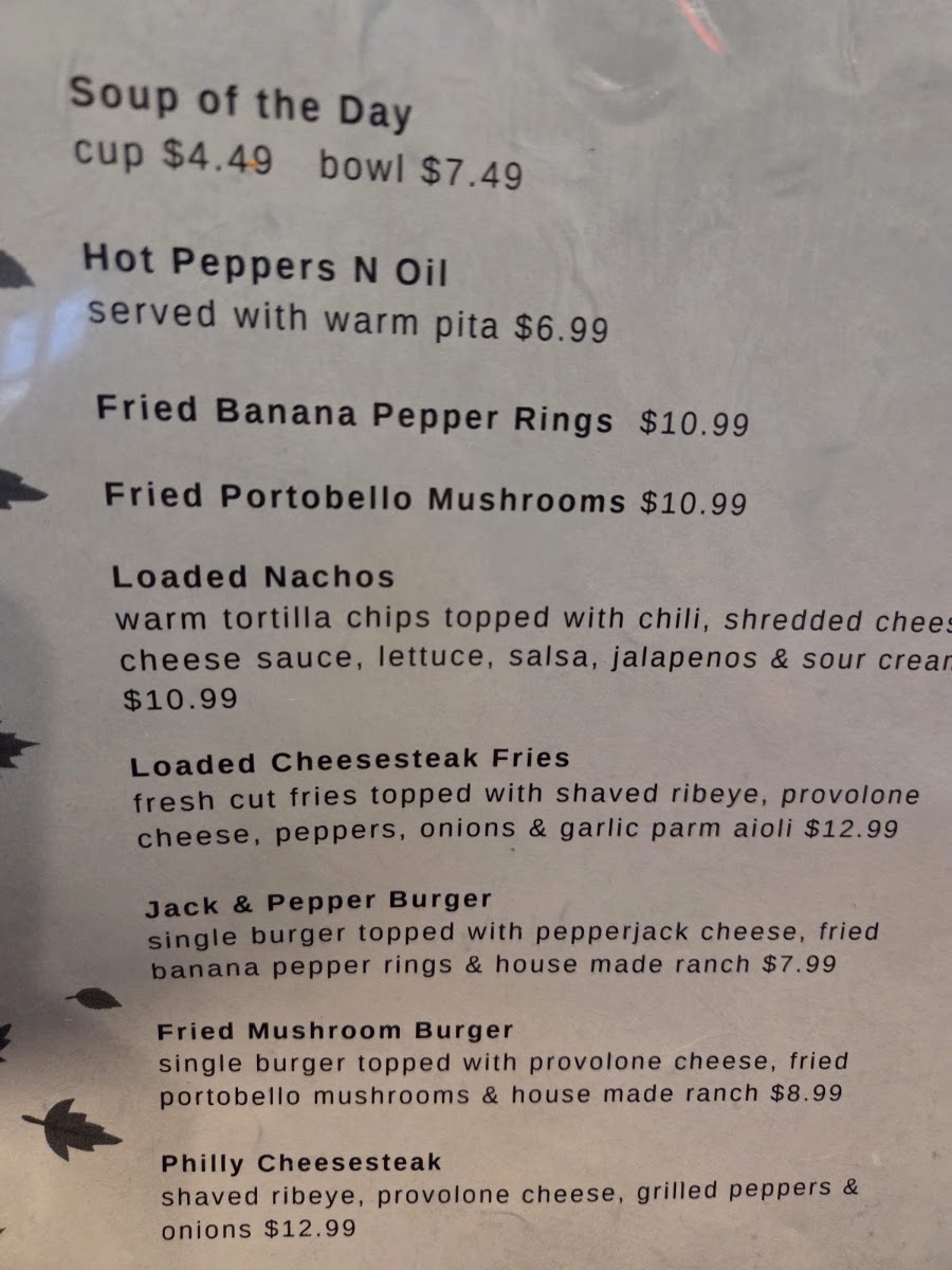 Coney's menu board