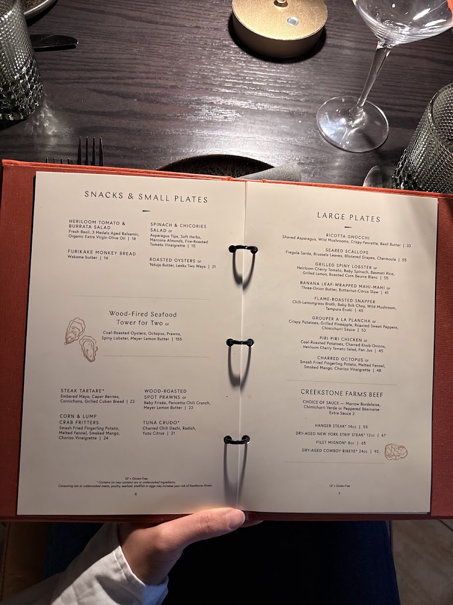 Kindler Wood-Fired Fare menu board