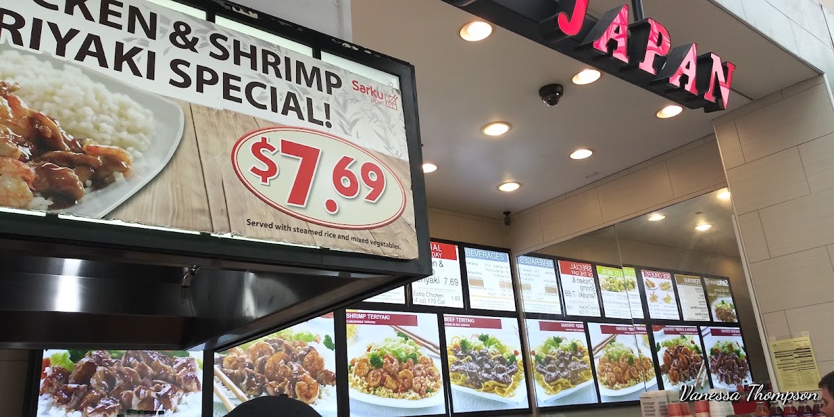 Sarku Japan menu board