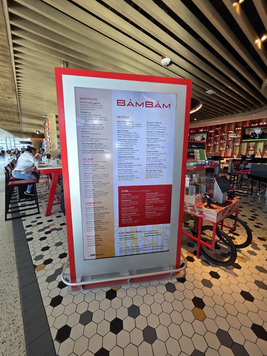 Bam Bam menu board